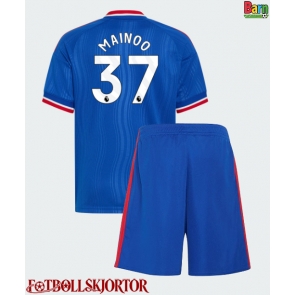 Manchester United Kobbie Mainoo #37 Borta Kläder Barn 2026-27 Kortärmad (+ Korta byxor)